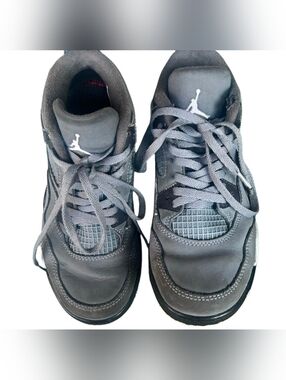 Jordan Kids Grey and Black Sneakers